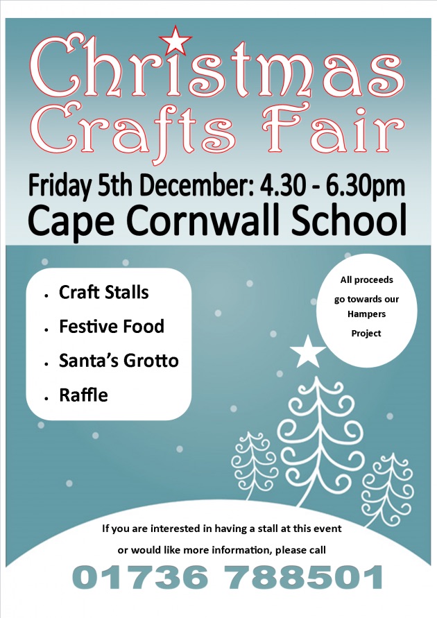 Cape Cornwall school Craft Fair