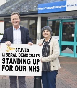 Cllr Sue James and Andrew George NHS